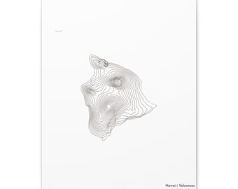 Hawaii Volcanoes National Park Map | Canvas Print