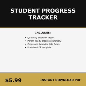 Suivi des progrès des élèves | Instantané trimestriel | Rapport parental | Enseignant | Données de la classe | PDF imprimable
