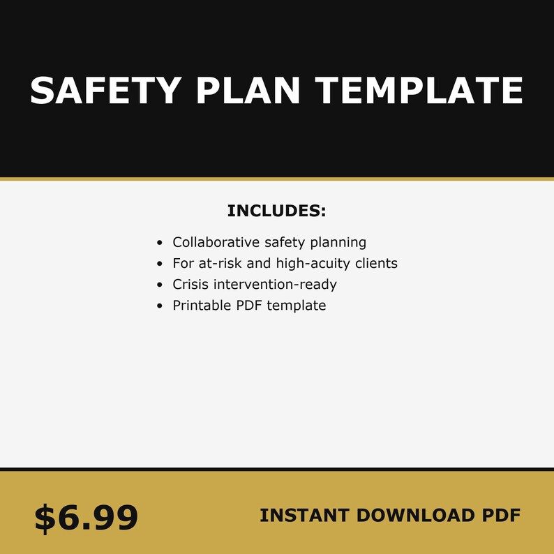 Safety Plan Template | Collaborative Safety Planning | Counselor ...