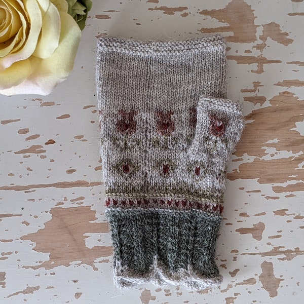 Kevadine - Fingerless mittens/ mitaines sans doigts