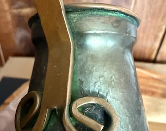 Vintage Turkish Coffee Pot, Antique Hammered Copper Cezve