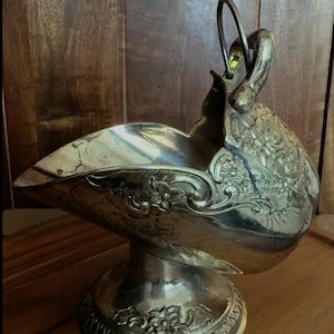 Vintage sierlijke verzilverde suikerpot