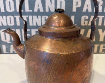 Antique Hand-Forged Dovetailed Copper Kettle