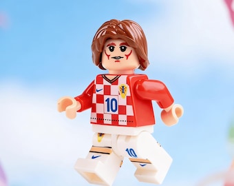 Luka Modric Minifigure Croatia #10 Soccer Player, Real Madrid Fan Collectible Figure