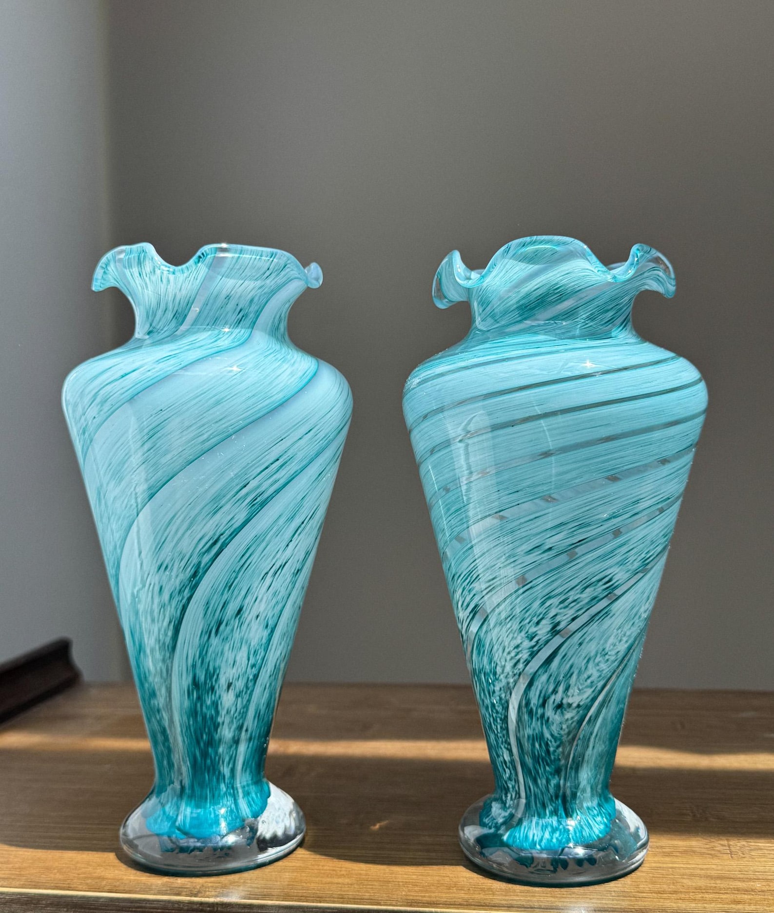 Vintage Murano Hand Blown Glass Vases