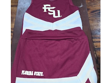 Colosseum Girls Florida State Seminoles Cheerleader Outfit Set XS 4-5 Garnet FSU