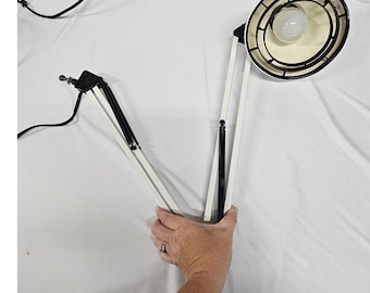 White Swing Arm Architect Desk Lamp Adjustable Drafting Light E101956 75W Max