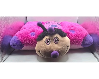 Pillow Pets Dream Lites Pink Ladybug Night Light Toy tested works.