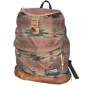 Jansport Backpack Leather Bottom - Etsy Jansport Backpack Leather Bottom - Etsy