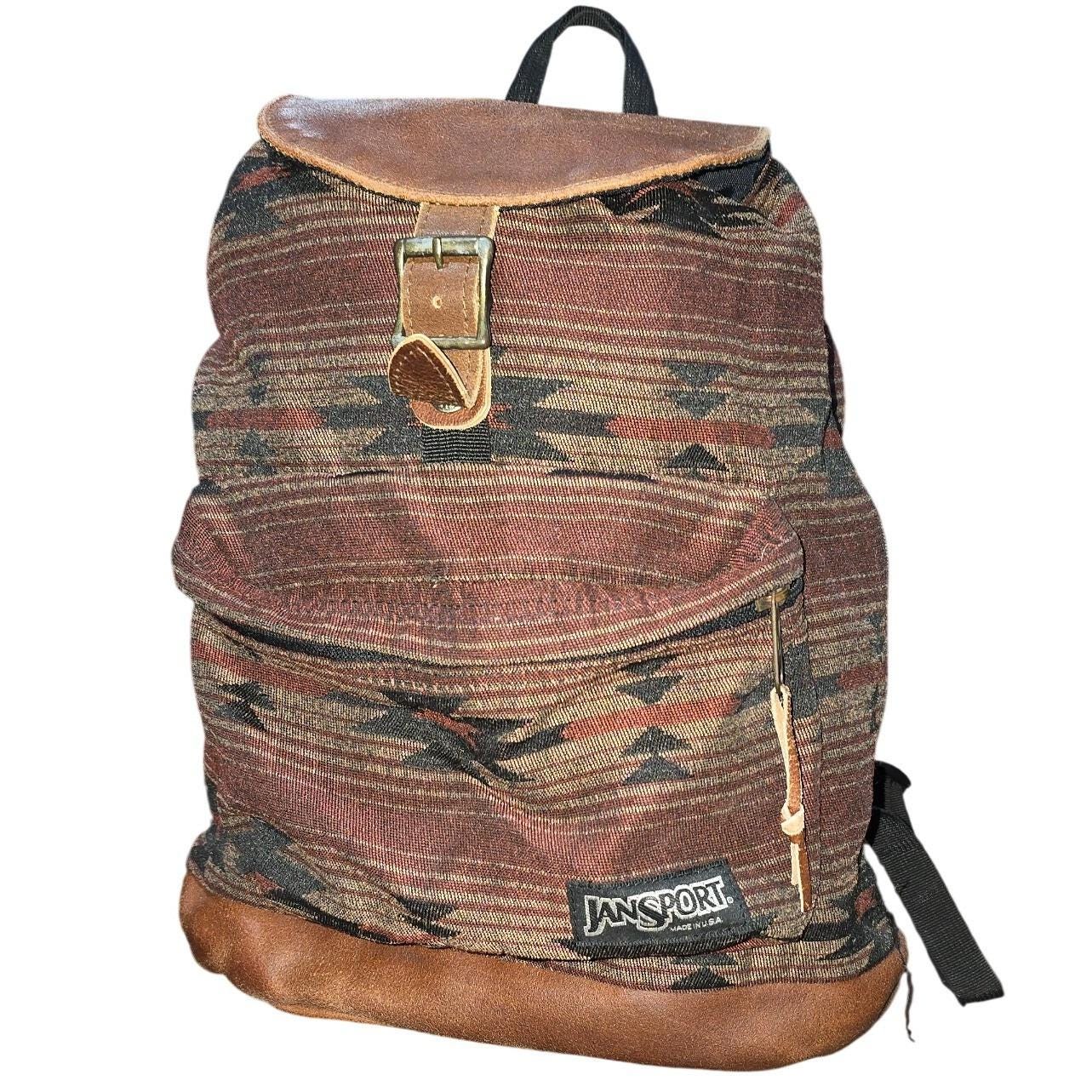 Jansport Backpack Leather Bottom - Etsy