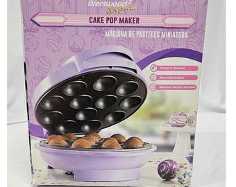 Brentwood TS-254CakePopMaker Purple 12Capacity Non-Stick 1000W Kitchen Appliance