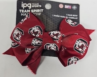 South Carolina Gamecocks Hair Bow Garnet Team Spirit IPG NCAA Fan Accessory