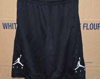 Jordan Mens Dri-FIT Basketball Shorts Black Jumpman Air Logo Mesh Size Medium