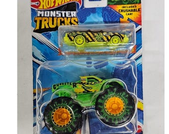 Hot Wheels Monster Trucks Gunkster Die-Cast Truck with Crushable Car GRH81