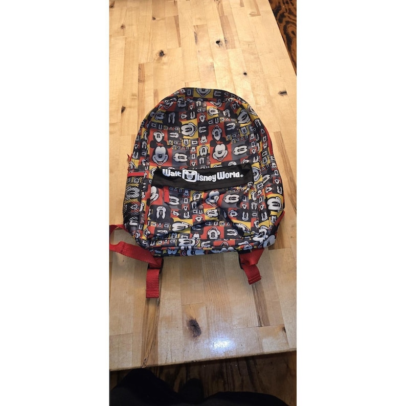 Disney Parks Mickey Mouse Kids Backpack Multicolor 100% Polyester image 1