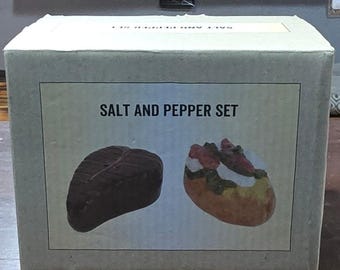 Cracker Barrel Steak and Baked Potato Salt and Pepper Shaker Set New in Box