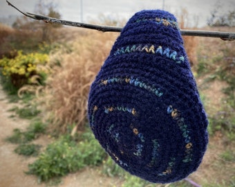 Handmade earmuffs blue navy nuanced. Warm Earmuffs behind the head. Crocheted blue earmuffs. Women or men earmuffs. Best handmade gifts.