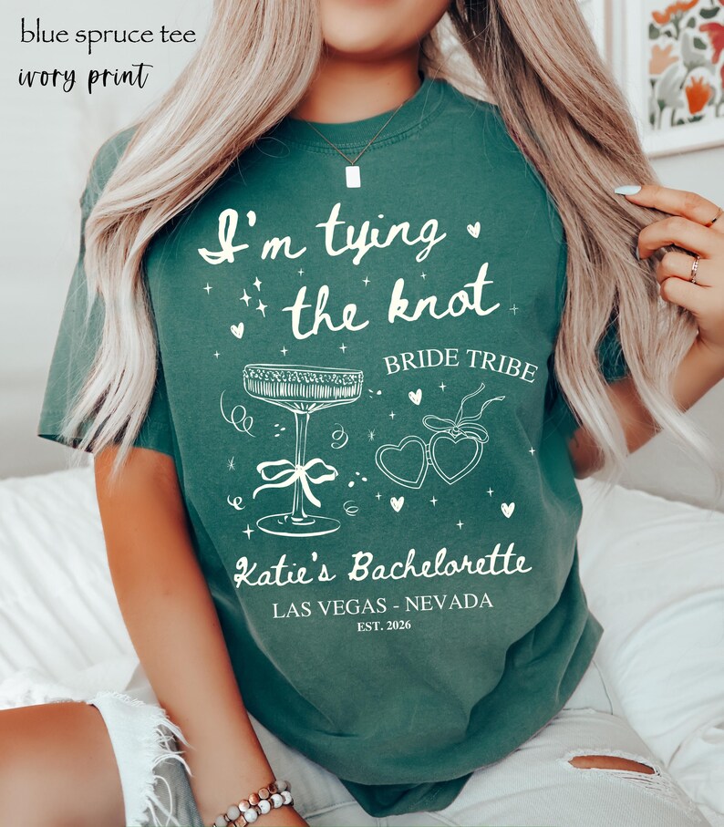 Tying the Knot Bachelorette Shirts, Personalized Bride Squad Tee ...