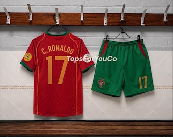 C.Ronaldo 17 kids soccer kit | retro Portugal Cristiano Ronaldo set