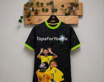 Brazil Football Jersey Neymar | Neymar Inspired Soccer Jersey | Brazil Special Edition Personalised Graphic T