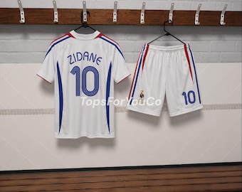 Zidane 10 Kids Soccer Kit France 06 | France Jersey & Shorts