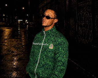 Mexico Retro Football Jacket Aztec Reversible | Mexico soccer jacket retro