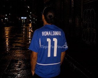 Brazil Jersey 02 World cup | Retro Brazil Football shirt Away Blue