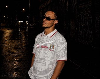 Mexico Retro Football Jersey Aztec | Mexico 98 white soccer kit