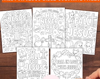 Ausmalbild „Jesus im Herbst“ zum Ausdrucken, Aktivität für den Sonntagsschulunterricht zum Thema Erntedankfest, christliches Ausmalbild für Kindergottesdienst im Herbst