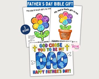 Christian Father's Day Torn Paper Craft, Sunday School Craft, Easy Bible Craft For Toddler Preschool Kids Fathers Day Activity, Gift For Dad