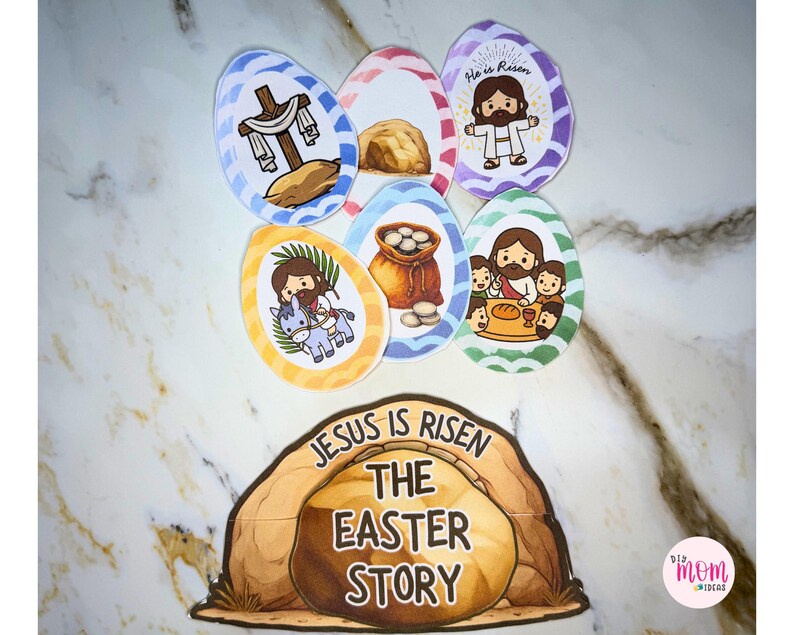 Easter Story Pocket Craft for Kids, Printable Holy Week Activity, Empty ...