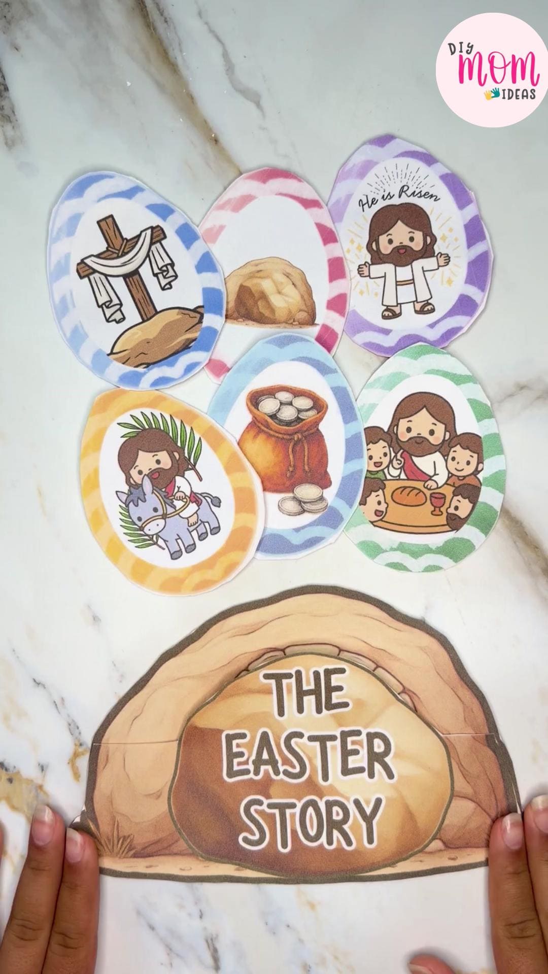 Easter Story Pocket Craft for Kids, Printable Holy Week Activity, Empty ...