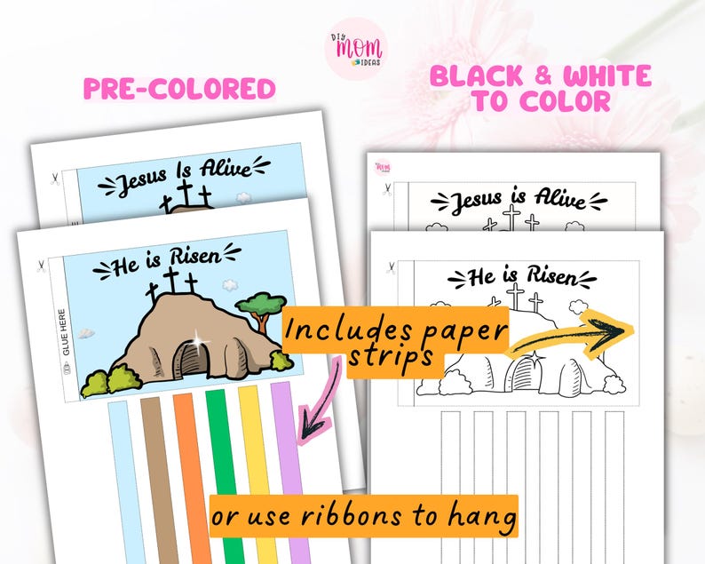 Easter Windsock Craft for Kids, Jesus is Alive Preschool Easter ...