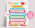 Teacher Appreciation Week Printable Gift Last Minute Teacher Gift Letter Template, Coloring Card Kids, End Of School Year Thank You Gift
