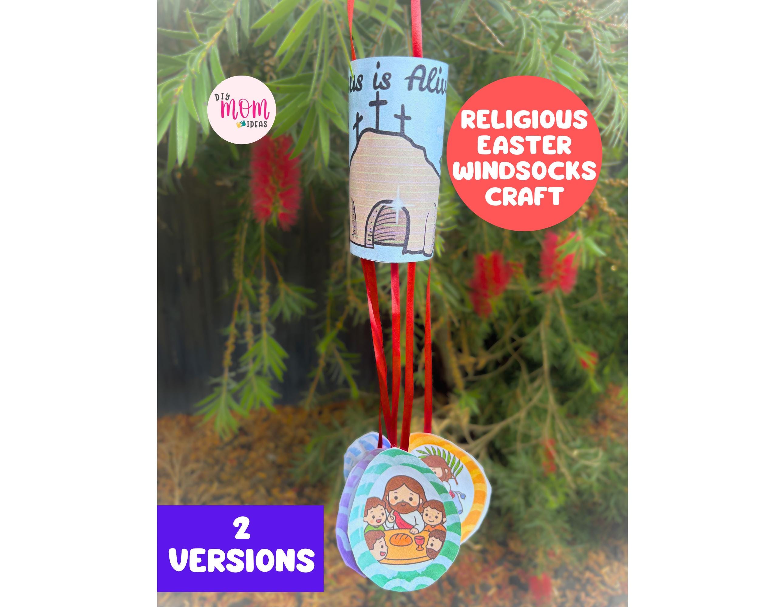 Easter Windsock Craft for Kids, Jesus is Alive Preschool Easter ...