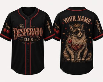 Personalized Princess Donut Inspired Baseball Jersey, Dungeon Crawler Carl Fan Gift, Desperado Club Custom Name & Number Jersey