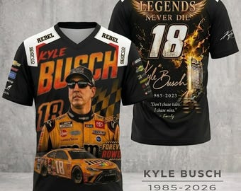 Kyle Busch Shirt, Rip Rowdy Tshirt, Tribute Kyle Racing Fan Tee, In Memory Motorsport Graphic T-Shirt
