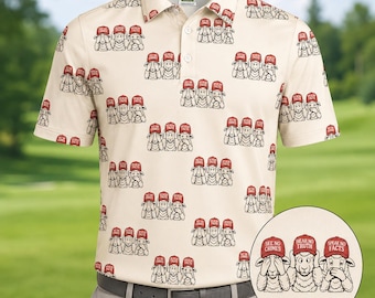 Three Wise Sheep Men's Polo Shirt, See No Crimes Hear No Truth Speak No Facts Golf Shirt, Political Satire Top, Funny Statement Apparel