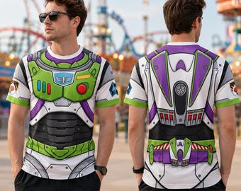 Buzz Lightyear Inspired Costume Shirt, Space Ranger Cosplay T Shirt, Toy Story Character Tee, Space Themed Shirt, Gift for Space Lover