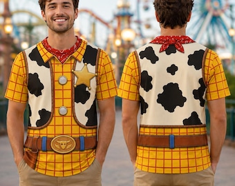 Woody Toy Story Costume T-Shirt, Cowboy Shirt for Men, Western Graphic Tee, Woody Inspired Shirt, Halloween Trip Outfit, Gift for Fans