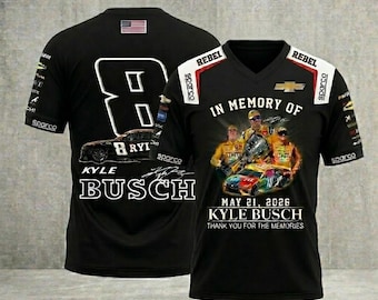 Kyle Busch Shirt, Rip Rowdy Tshirt, Tribute Kyle Racing Fan Tee, Gone Too Soon Kyle Busch 1985-2026 Memorial Shirt
