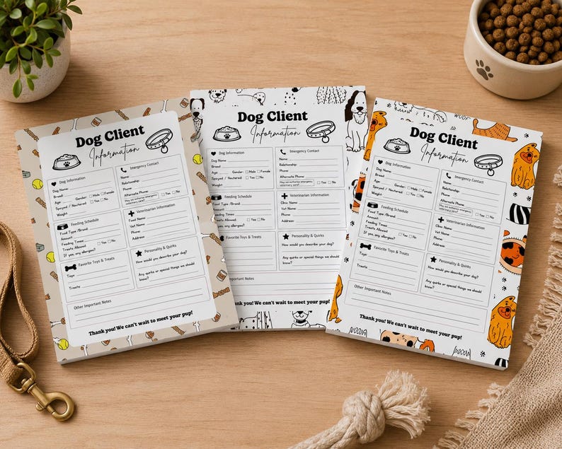 Dog Walker Meet and Greet Checklist Pet Sitter Forms Pet Business Form ...
