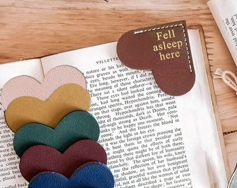 Fell asleep here Heart Shaped Bookmark Page Marker, Book Storage, Reading Goals, Top Book Lover Gift, Book Holder, Teacher Gift