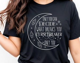 Cursebreaker ACOTAR T-shirt, Star Crescent, Sarah J Maas Licenced Merch, ACOWAR, The Suriel, Bookish Sweater, Velaris City, Plus Sizes