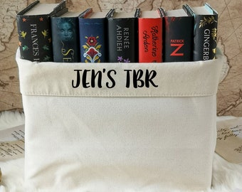 Personalised TBR Book Basket (Large), Book Organiser, Book Storage, Reading Goals, Top Book Lover Gift, Book Bin, Book Holder, Teacher Gift