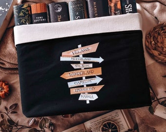 Fictional Worlds Book Basket, TBR Basket, Book Lover Box, Reader Gift, Book Lover Gift, Teacher Gift, Top Bookish Gifts, Storage Caddy