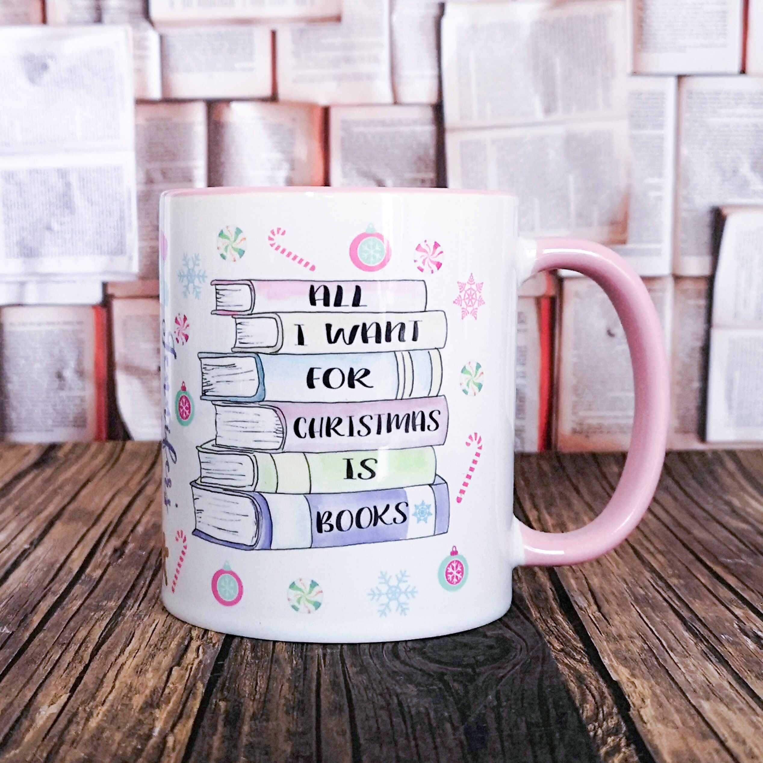 Christmas Book Mug Personalised Bookish Mug Coffee Cup Etsy