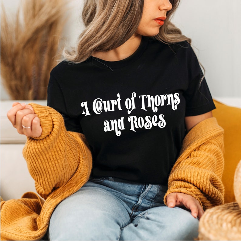 ACOTAR T-Shirt, Sarah J Maas Official Licensed Merch, A Court of Thorns and Roses, Velaris Night Court, Plus Size Available, Rhysand, Feyre image 2