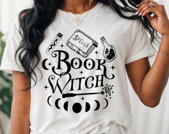 Book Witch T-shirt For Fantasy Readers