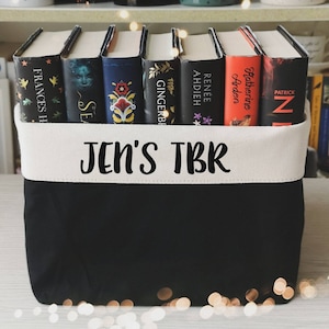 Personalised TBR Book Basket (Large), Book Organiser, Book Storage, Reading Goals, Top Book Lover Gift, Book Bin, Book Holder, Teacher Gift